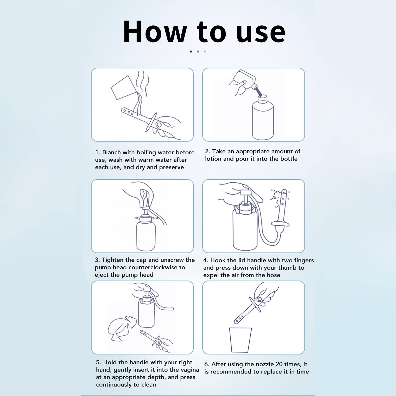 Vaginal Douche Cleaner,350ml Vaginal Cleanser Vaginal Douche Reusable Vaginal Cleansing System